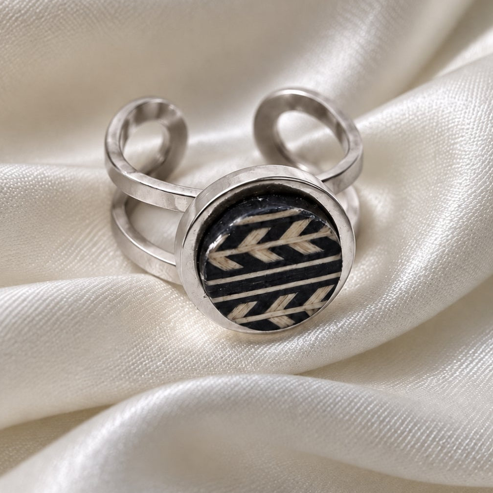 Ring Melwood FEATHER silbrig