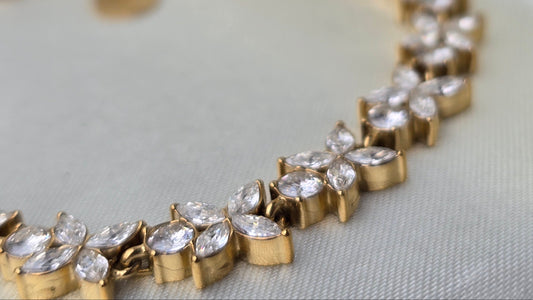 Armkette EISBLUME goldig