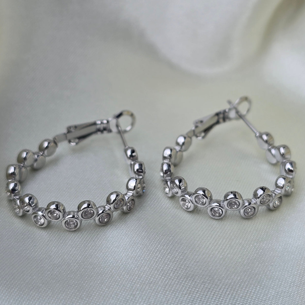 Creolen DOTTY cristal silbrig