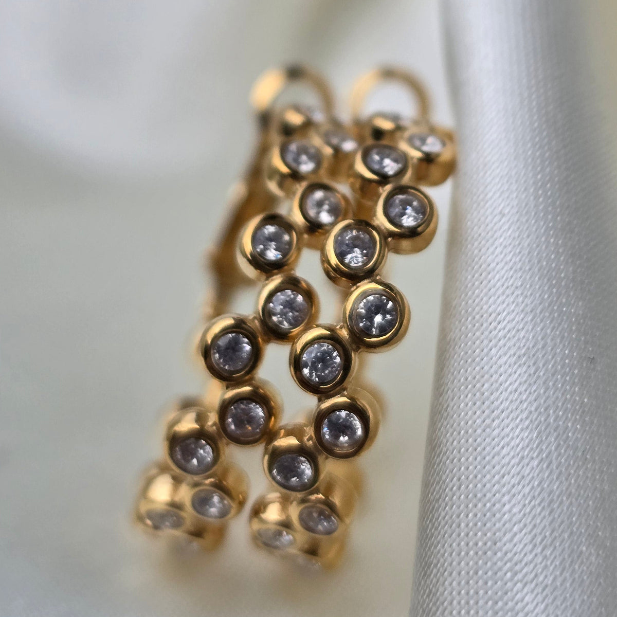 Creolen DOTTY cristal goldig