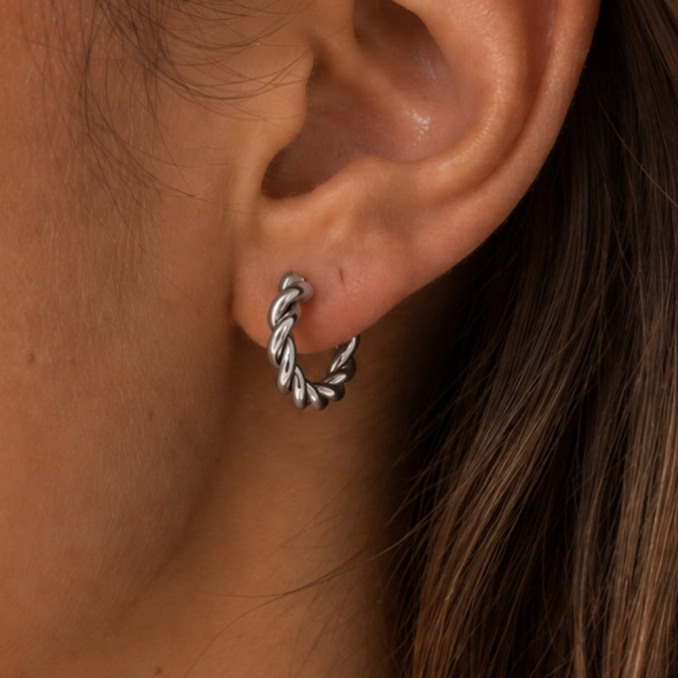 Creolen TWIST silbrig
