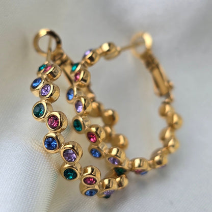 Creolen DOTTY farbig goldig