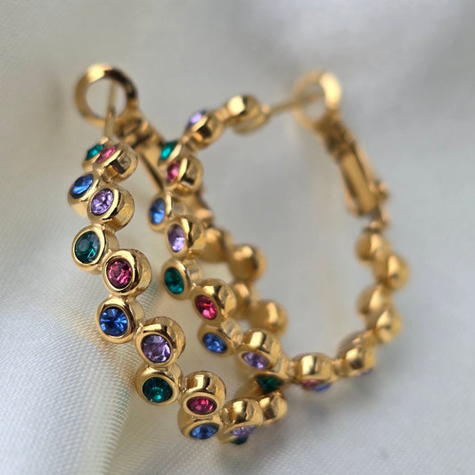 Creolen DOTTY farbig goldig