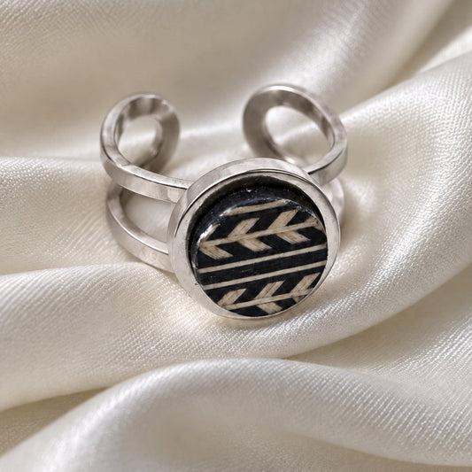 Ring Melwood FEATHER silbrig
