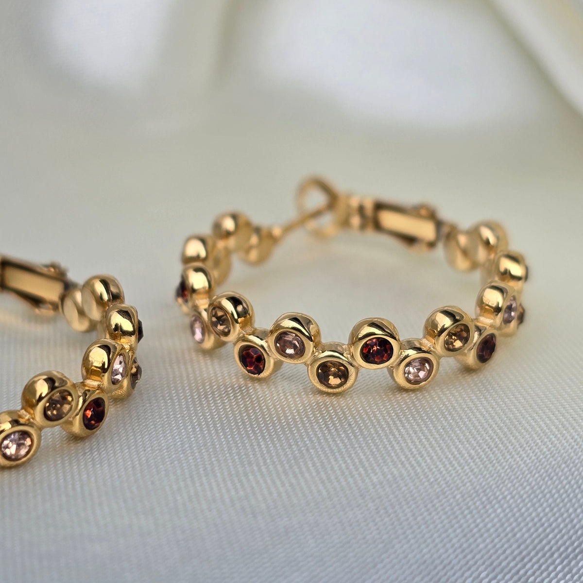 Creolen DOTTY braun goldig