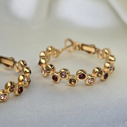 Creolen DOTTY braun goldig