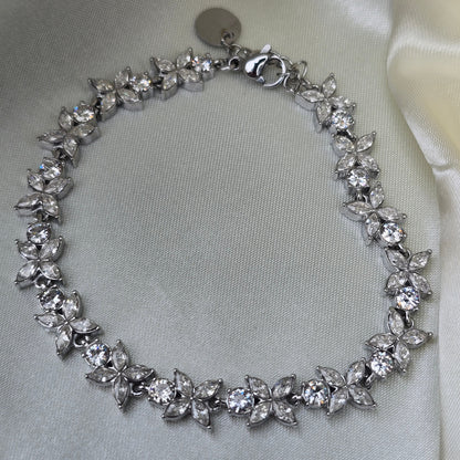 Armkette EISBLUME silbrig