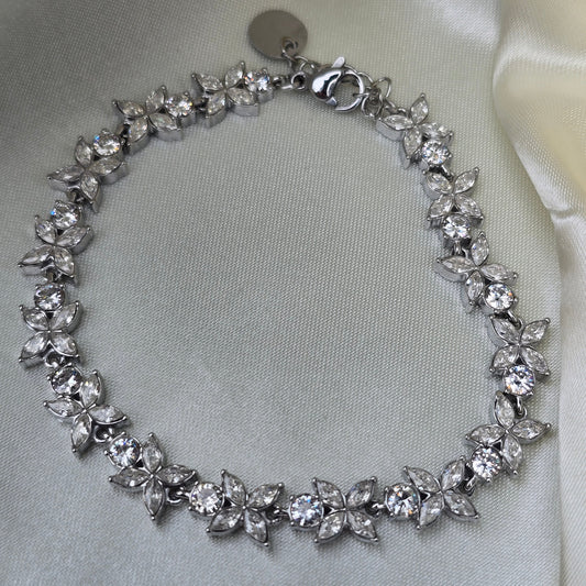 Armkette EISBLUME silbrig