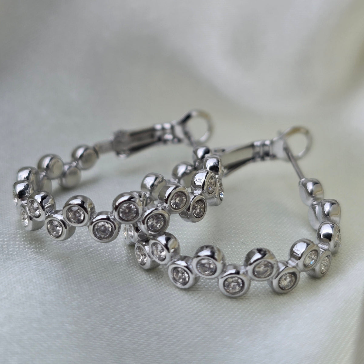 Creolen DOTTY cristal silbrig