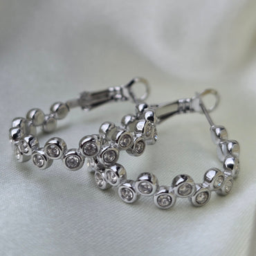 Creolen DOTTY cristal silbrig