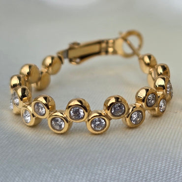 Creolen DOTTY cristal goldig