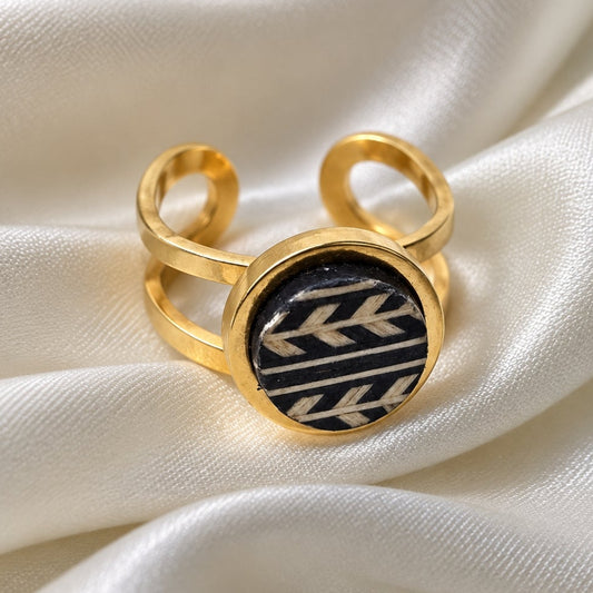 Ring Melwood FEATHER goldig