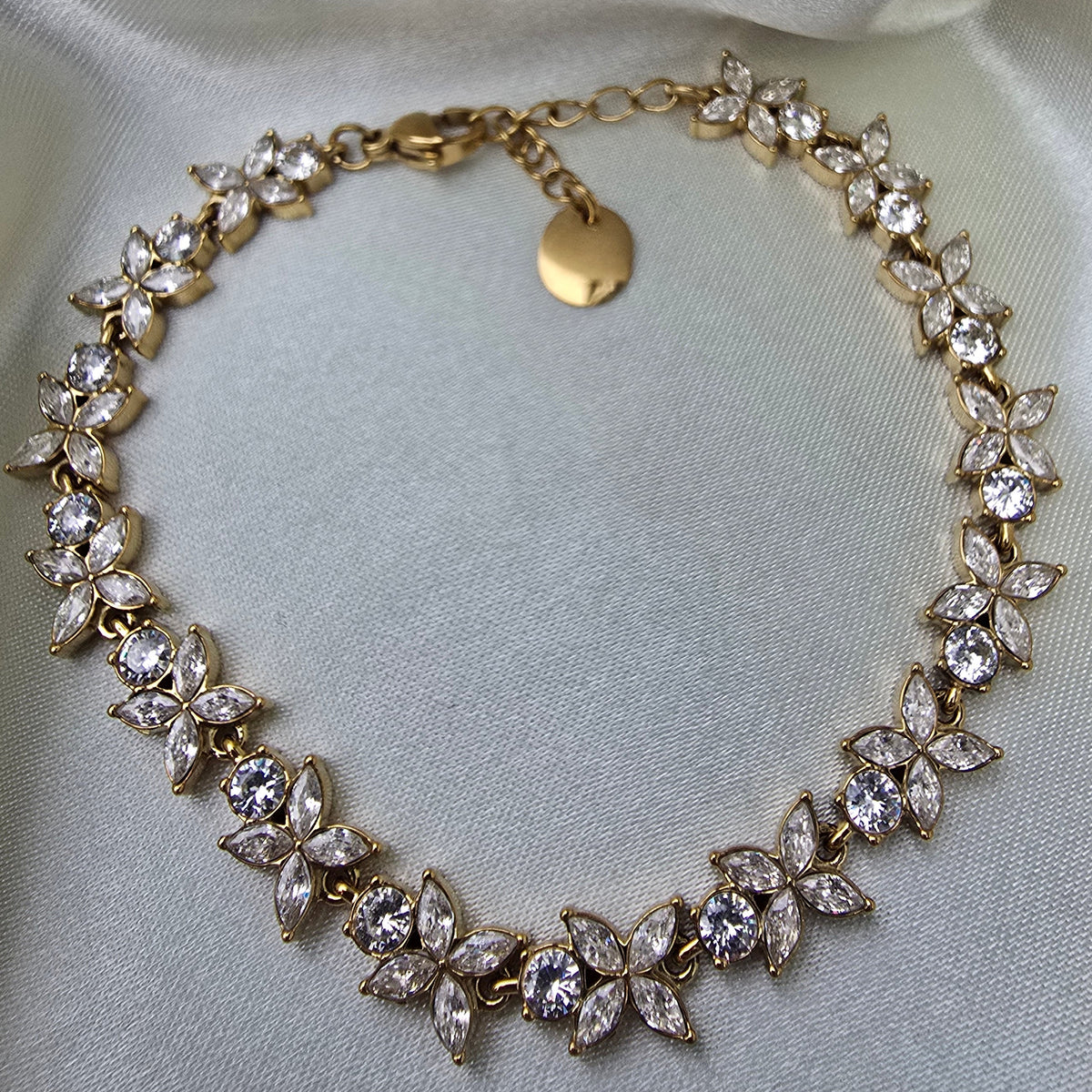 Armkette EISBLUME goldig