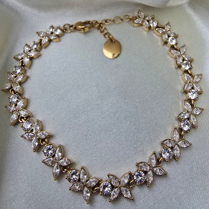 Armkette EISBLUME goldig