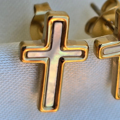 Ohrstecker CROSS goldig