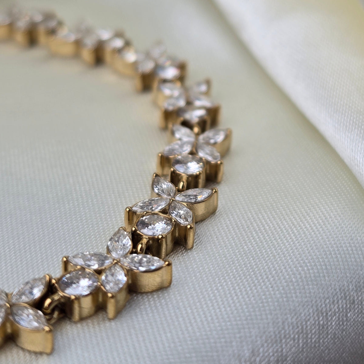 Armkette EISBLUME goldig