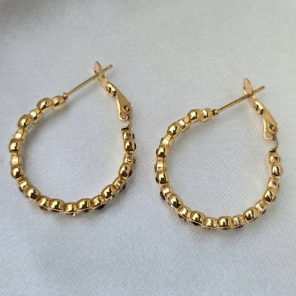 Creolen DOTTY braun goldig