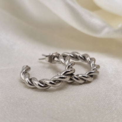 Creolen TWIST silbrig